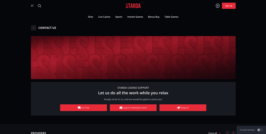 Starda Casino Contacts