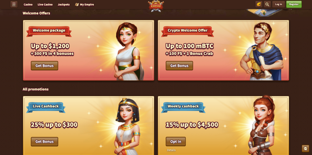 My Empire Casino Bonuses