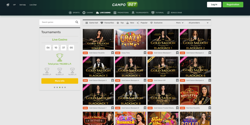 CampoBet Casino Live Games