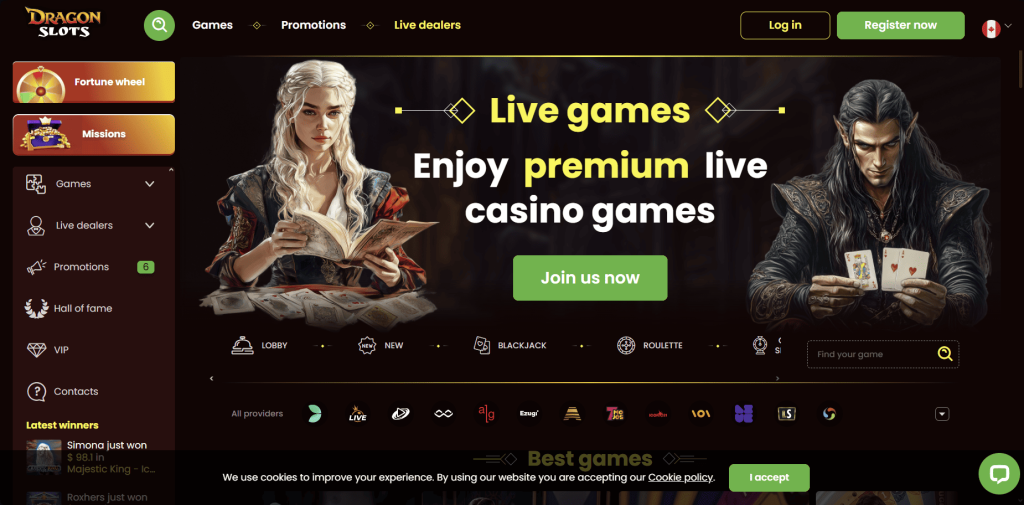 Dragon Slots Casino Live Games