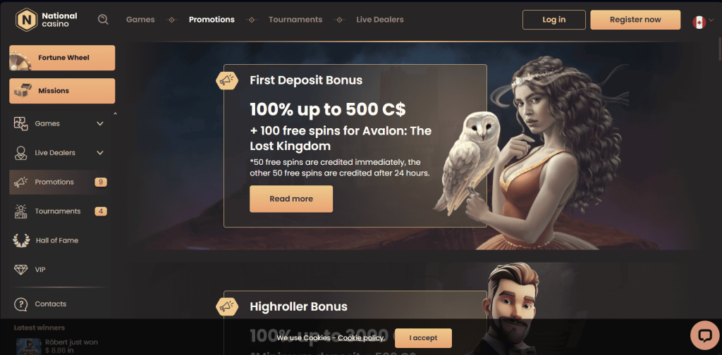 National Casino Bonuses