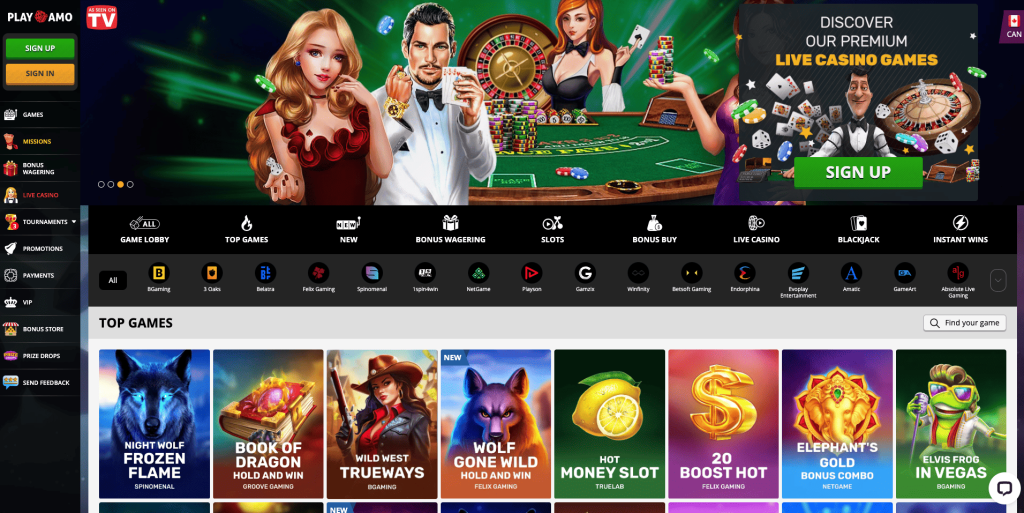 Playamo Casino Canada