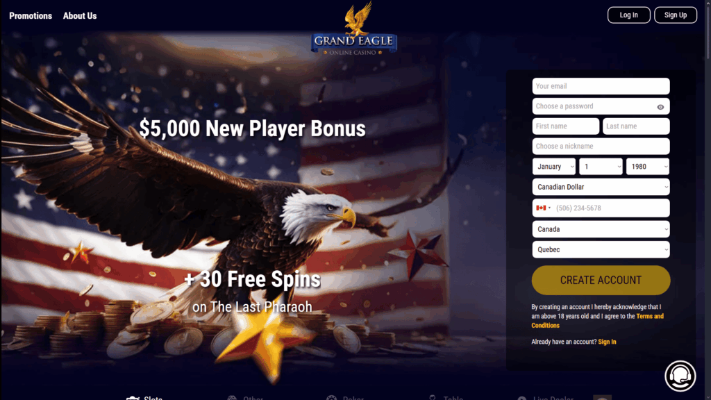 Grand Eagle casino Canada