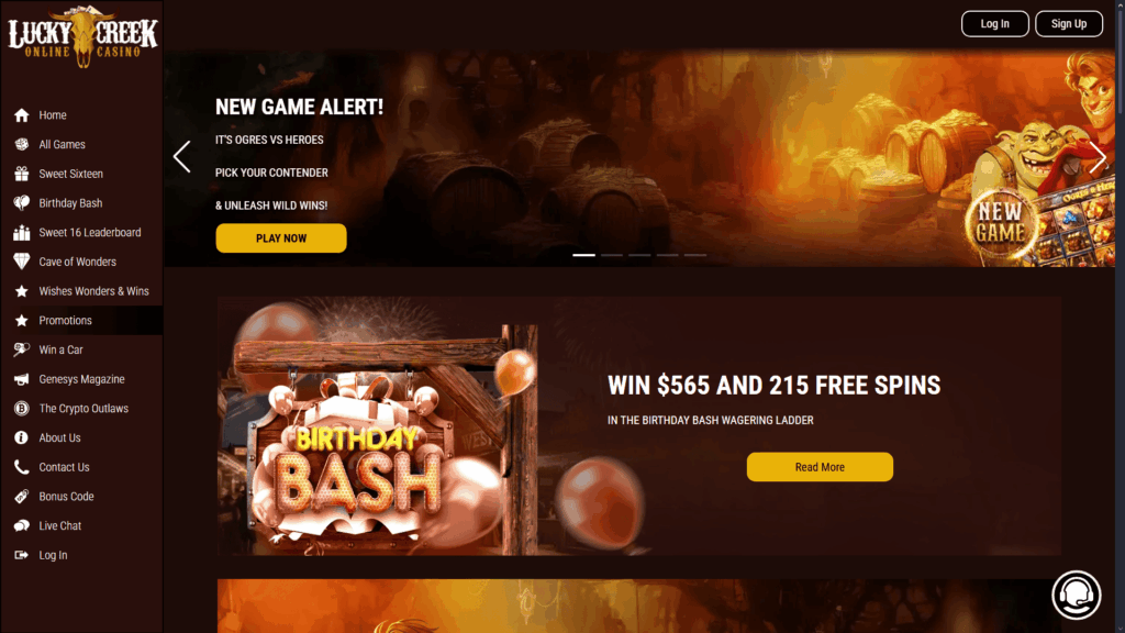 Lucky Creek casino bonuses