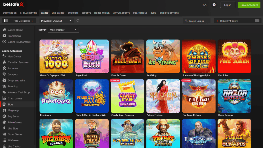 betsafe casino slots