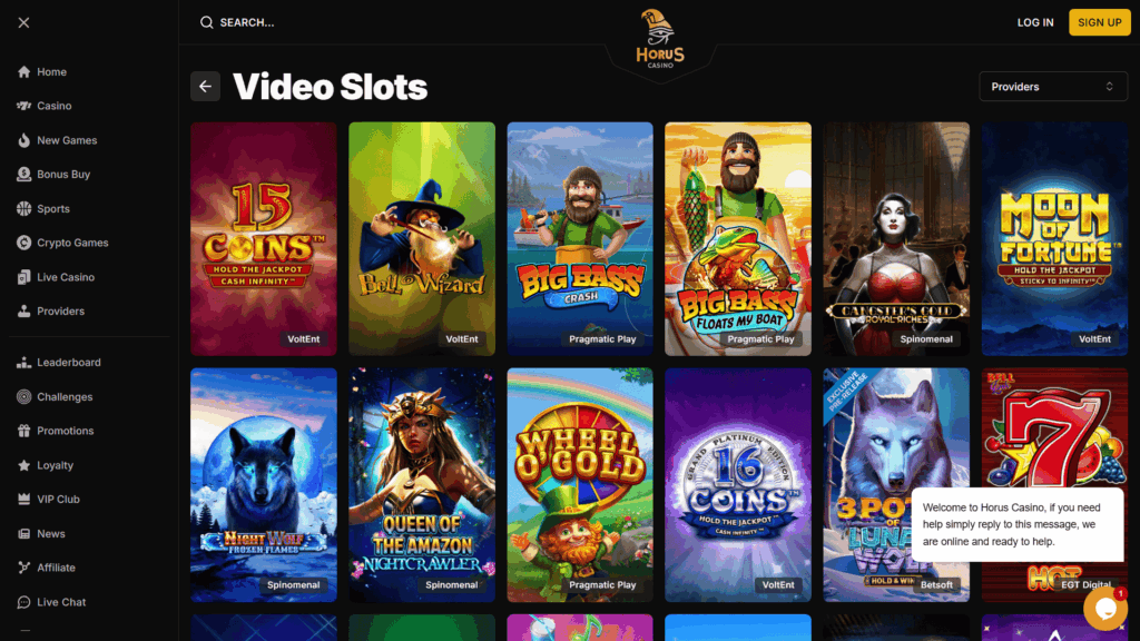 Horus casino slots