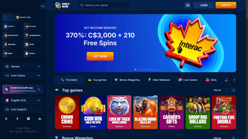Only Win casino Canada