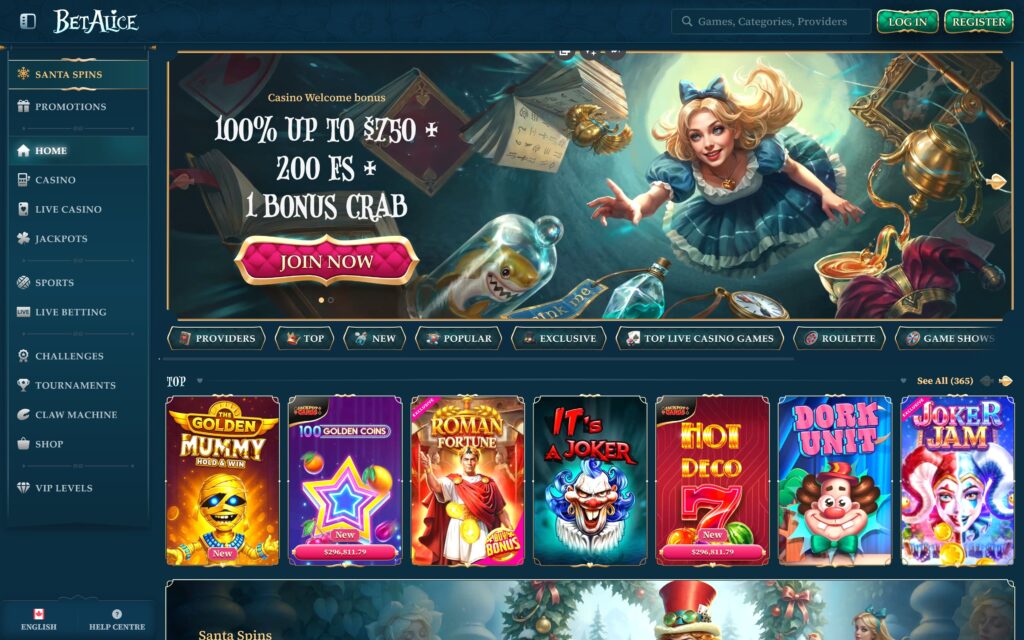 BetAlice casino Canada