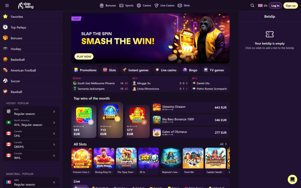 SlapKong casino Canada