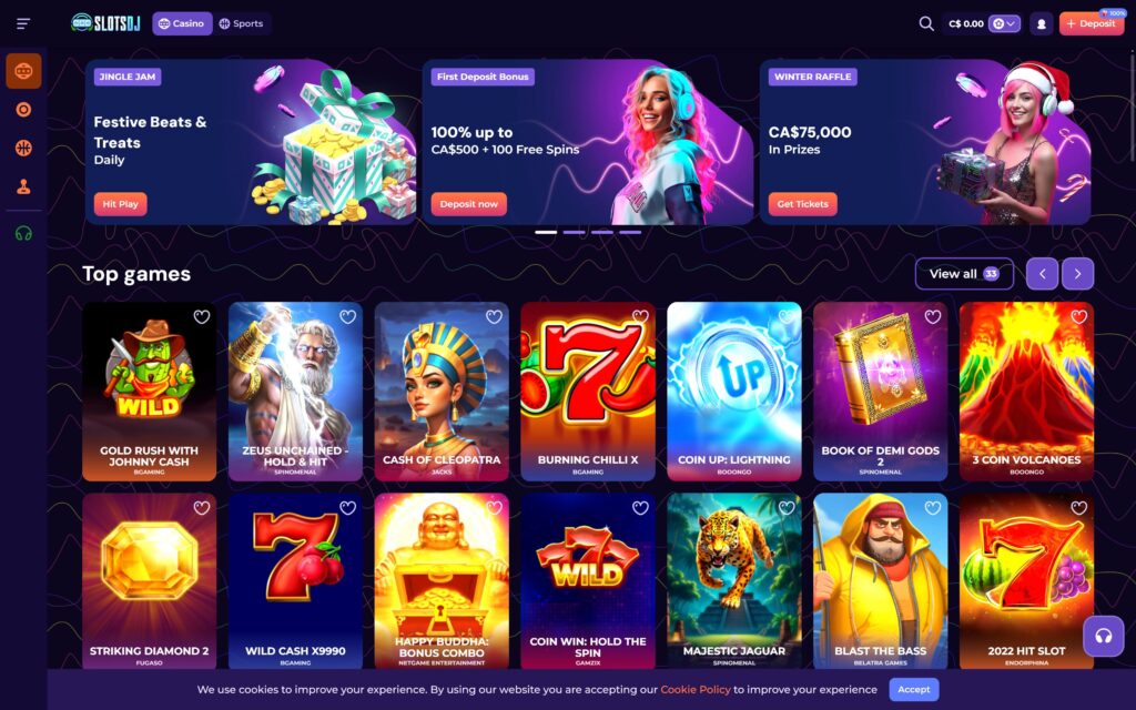 SlotsDJ casino Canada