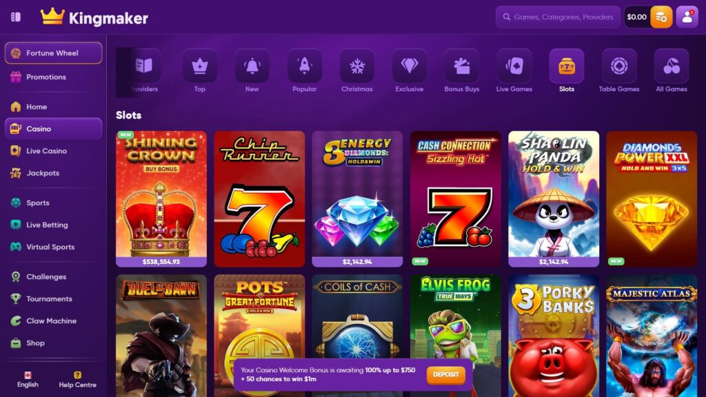 Kingmaker casino slots