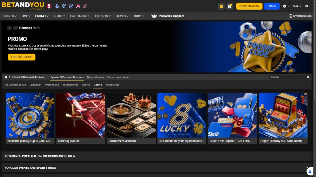 Betandyou casino bonuses