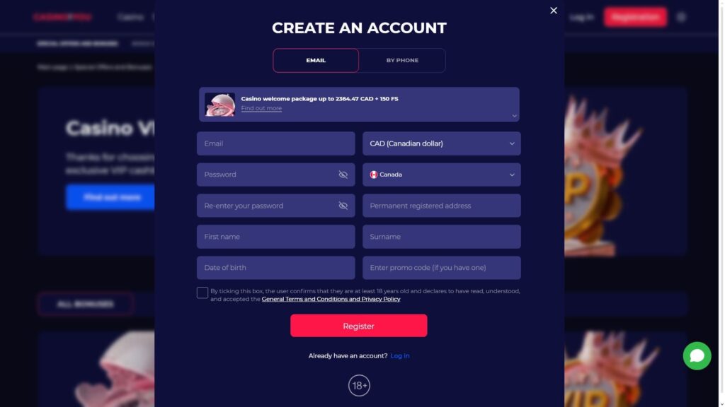 Casinoandyou registration