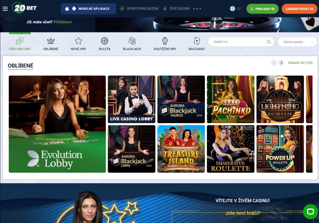 20Bet zive kasino