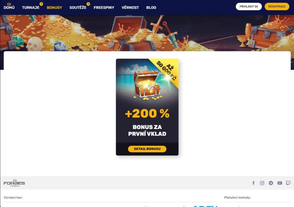 Forbes Casino bonusy