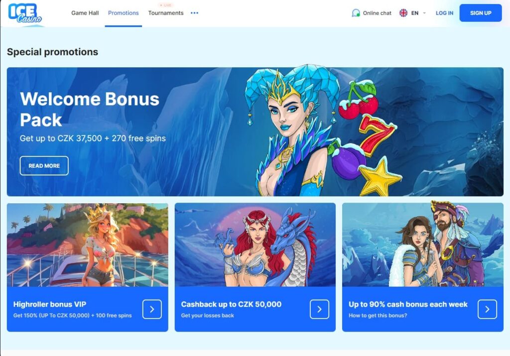 Ice Casino bonusy