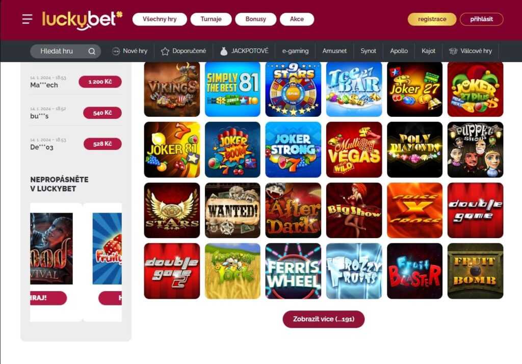 Luckybet Casino automaty