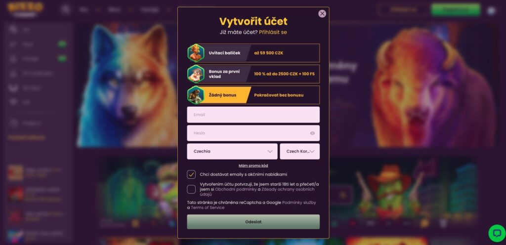 Bizzo casino registrace