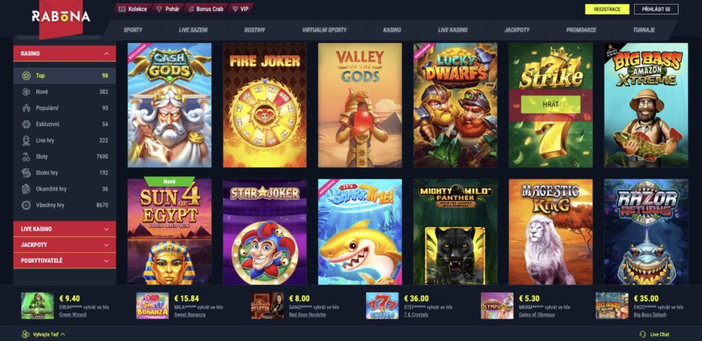 Rabona casino sloty