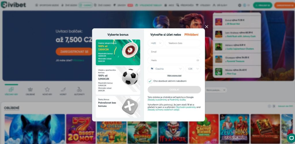 IviBet casino registrace