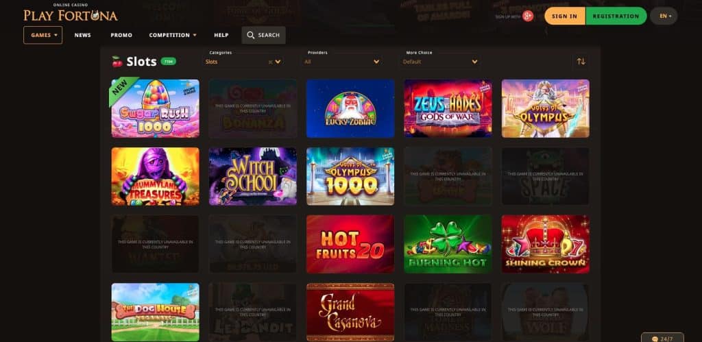 Playfortuna casino sloty