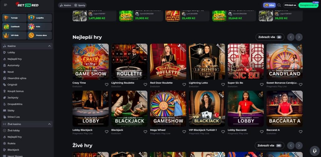 betonred casino s zivymi dealery