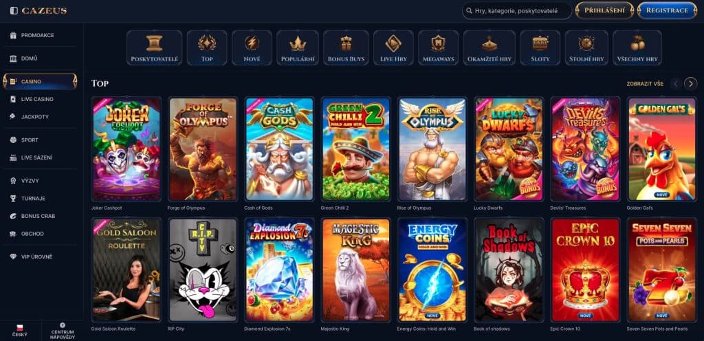 Cazeus hrací automaty