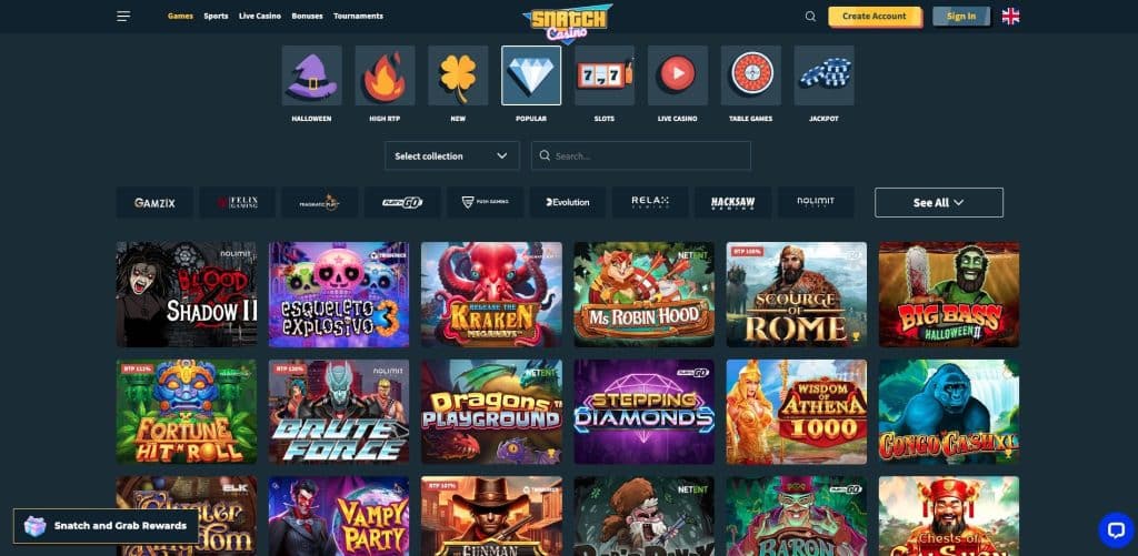 Snatch hrací automaty