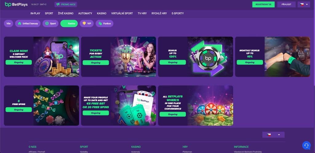 Betplays casino bonusy