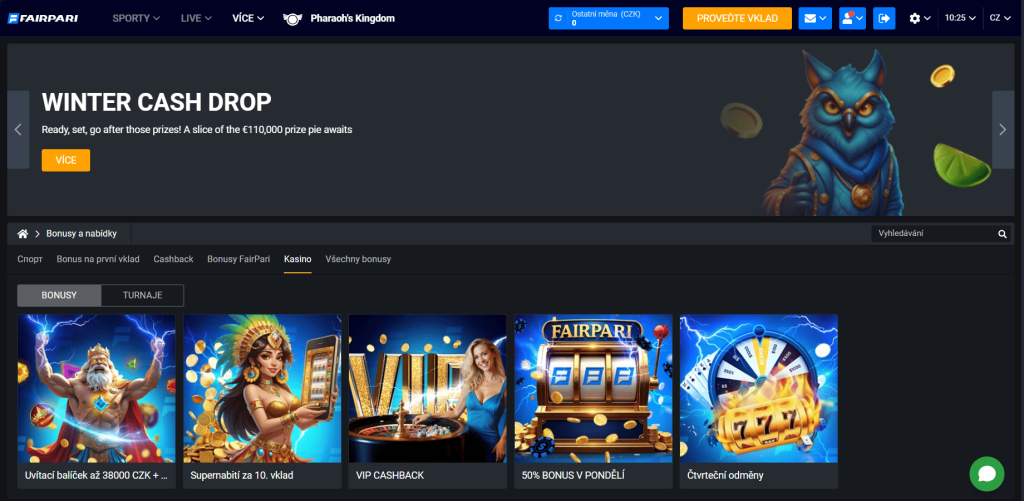 Fair Pari casino bonusy