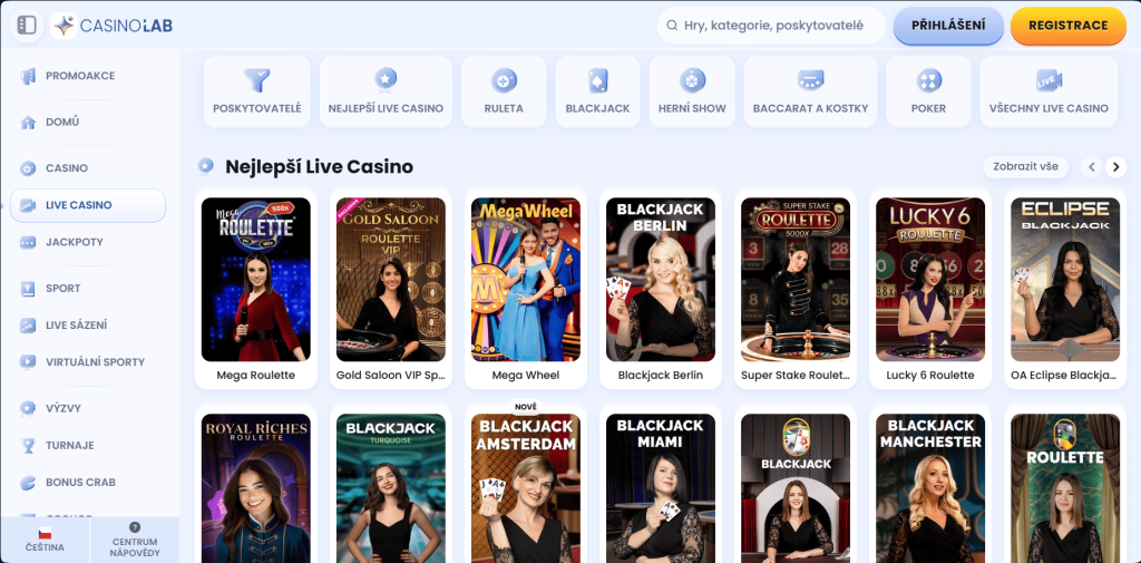 Casino s živými dealery