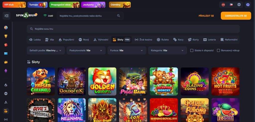 Spinarium hrací automaty