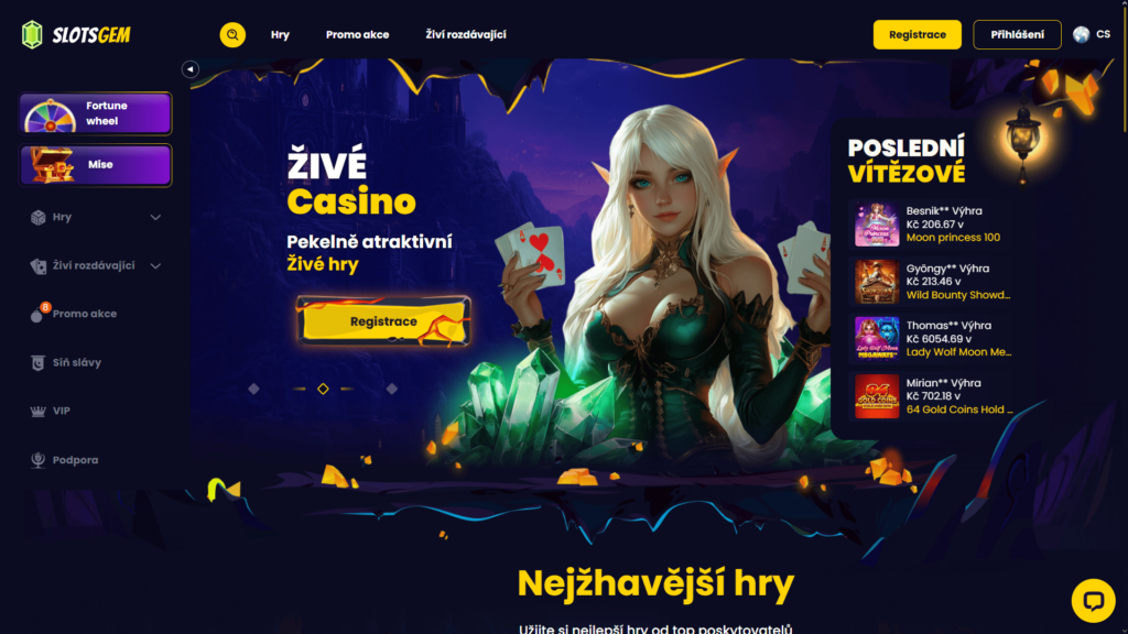 SlotsGem casino Česká republika