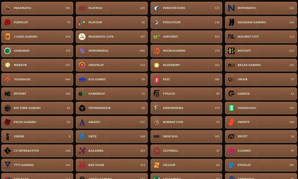 Vývojáři casino her