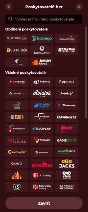 Vývojáři casino her