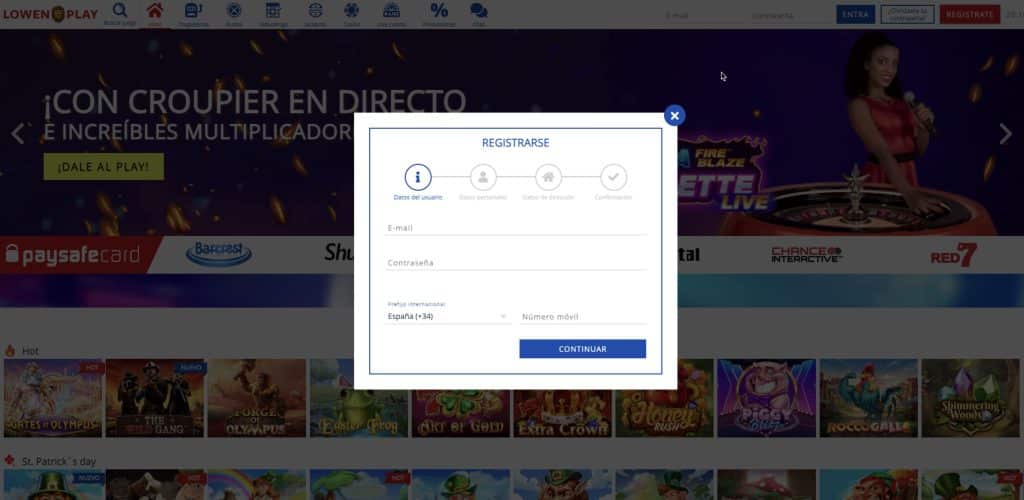 Lowen Play casino registro