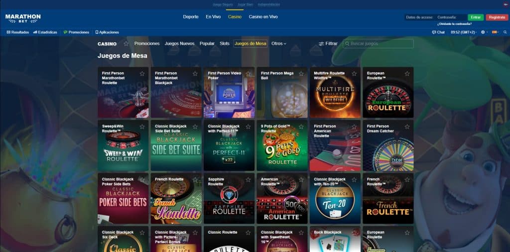 Marathonbet juegos