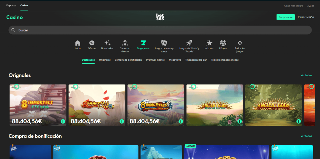 bet365 casino tragamonedas
