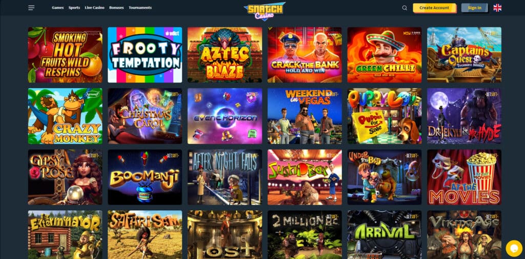 Snatch Casino Παιχνίδια