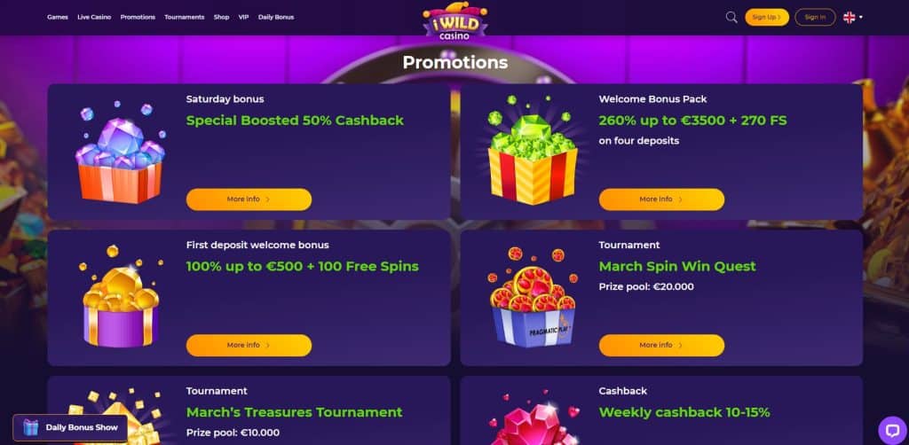 iwild Μπόνους