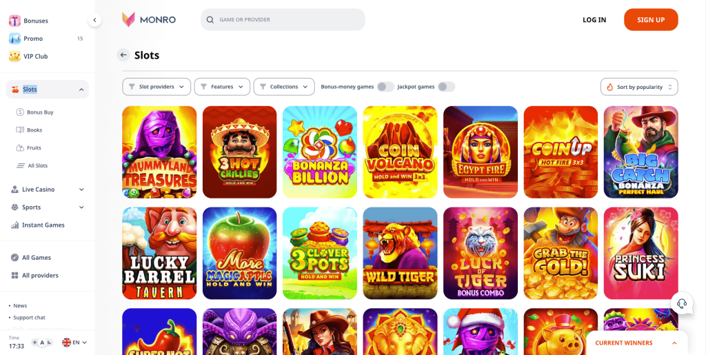 Monro Casino Φρουτάκια