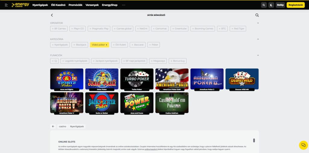 energycasino jatekok