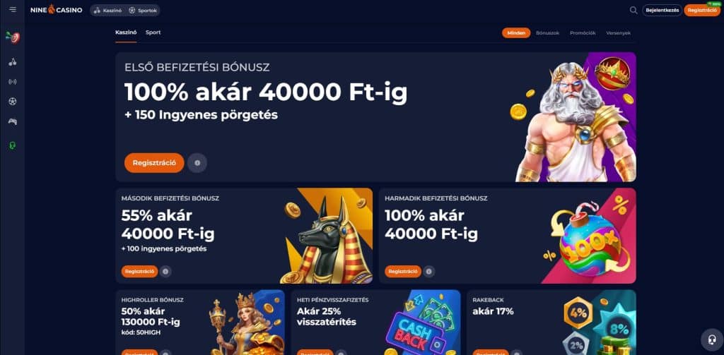 ninecasino promociok