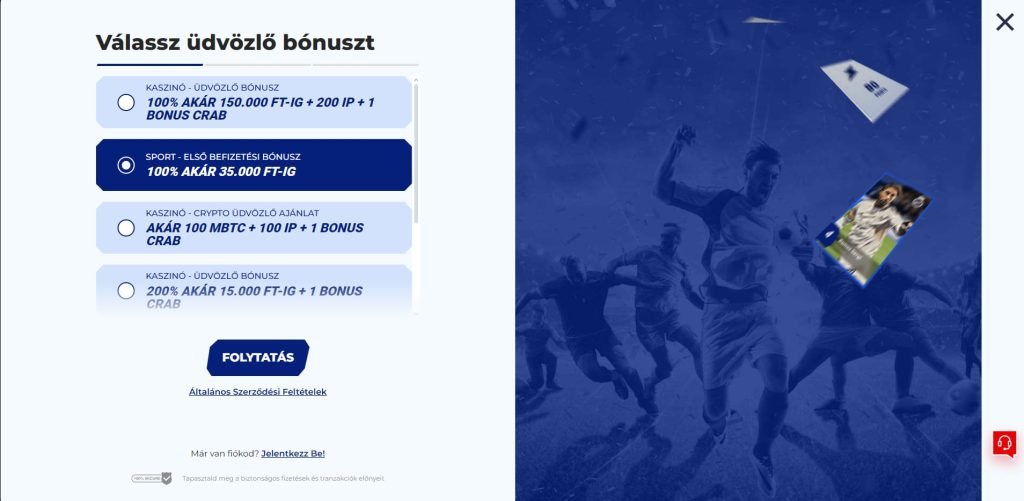 sportaza regisztracio