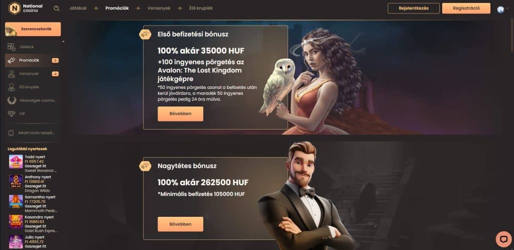 national casino promociok