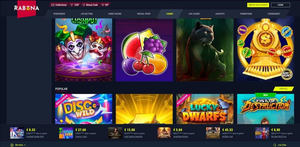 rabona Nyerőgépek