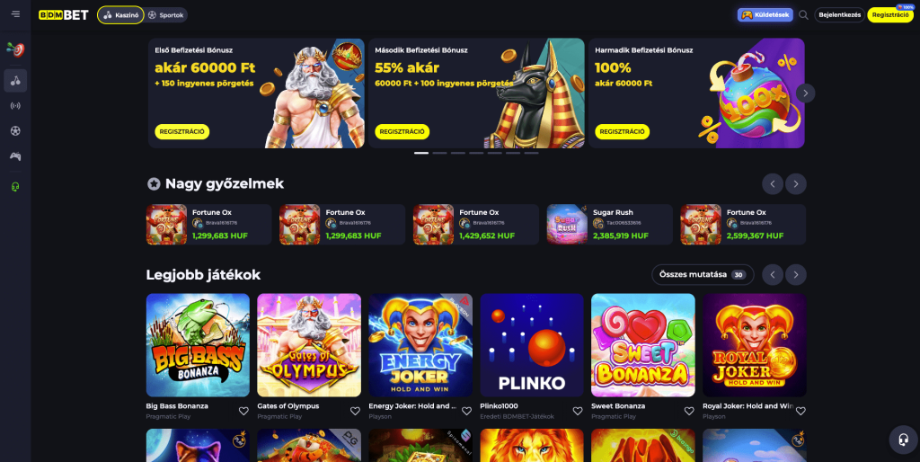 BdmBet Casino nyerőgépek