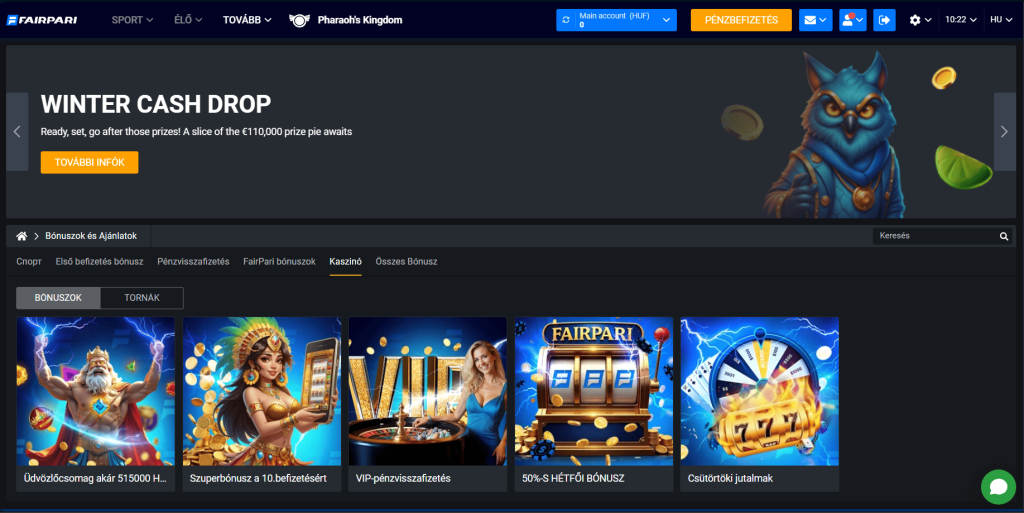 FairPari Casino bónuszok