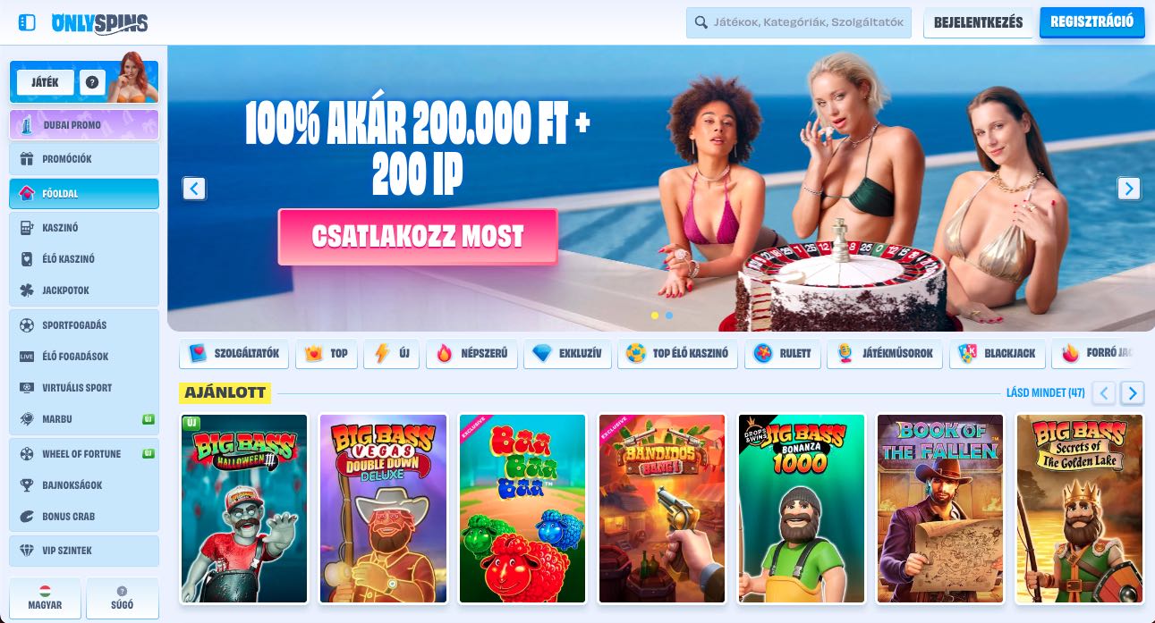 OnlySpins Casino Magyarország