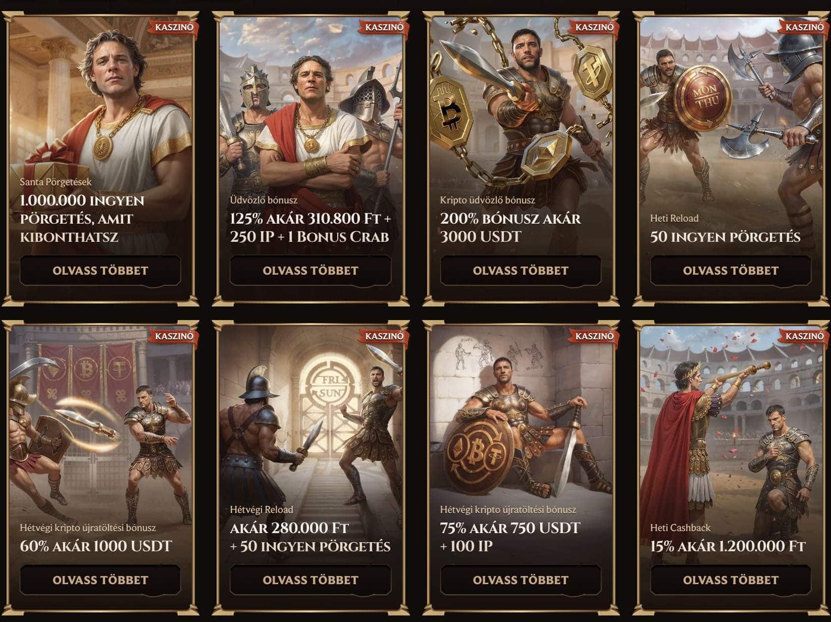 Lanista Casino bónuszok